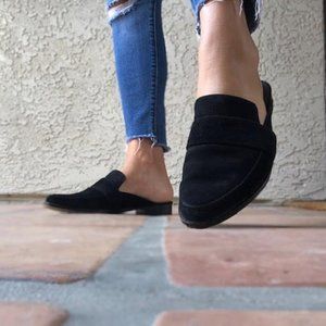 Black Suede Mule